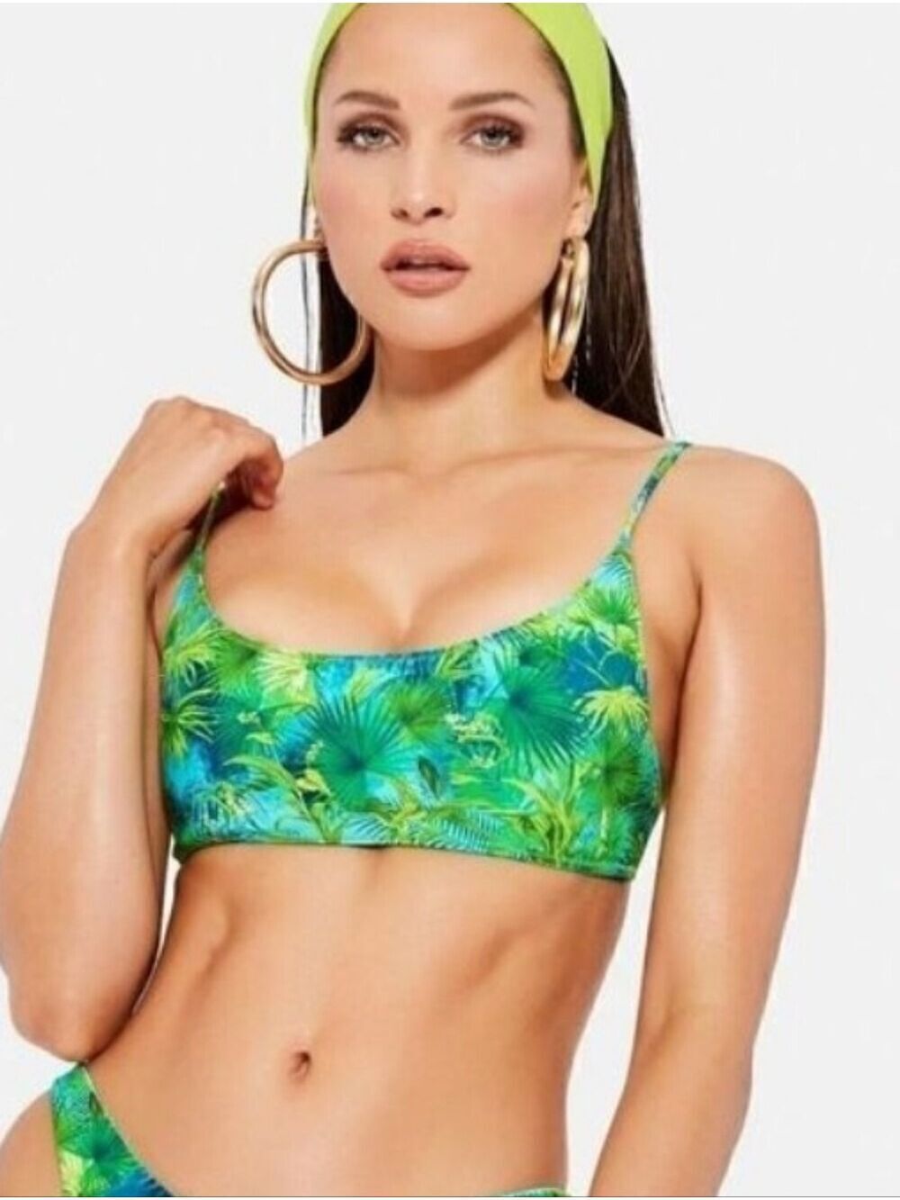 Revolve VDM The Label Dolls Kill Sienna Tropical Palm Tree Bikini Top Size XS